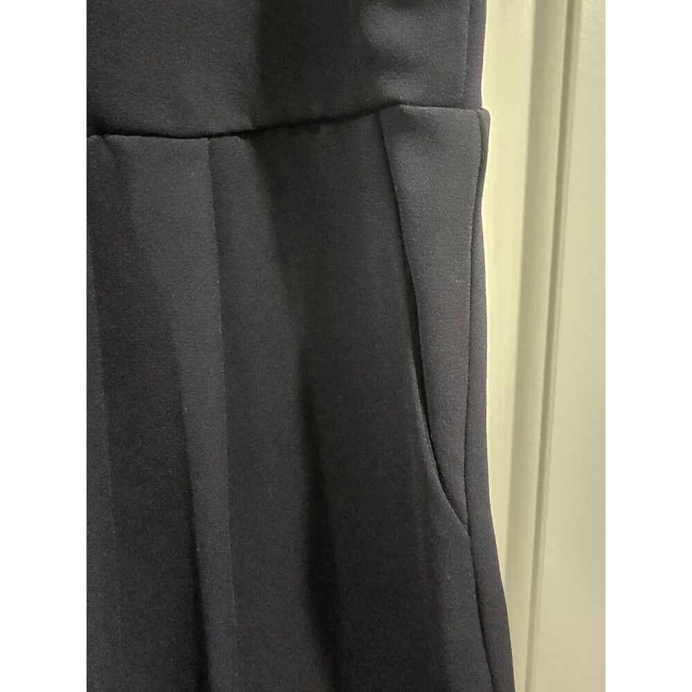 Madewell Tuxedo Jumpsuit Ankle‎ Pants Women's 14 Black Blue Pockets EUC - Picture 4 of 14